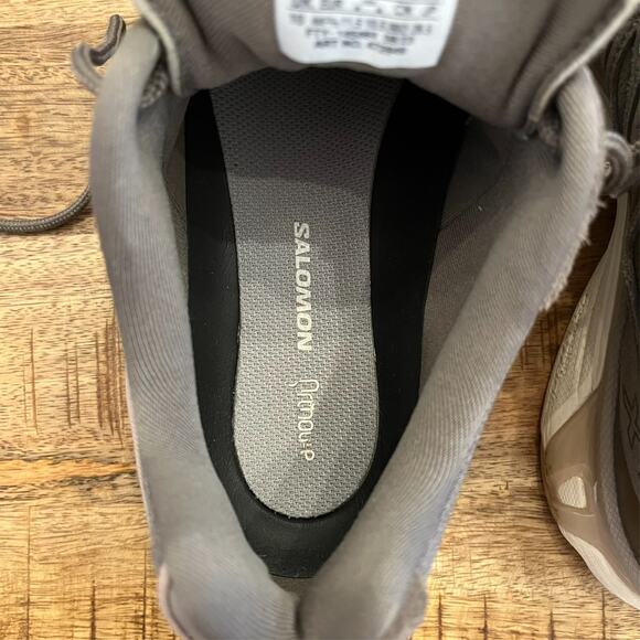 Salomon XT-6 Expanse Ltr Sneaker Mens 10.5 Women 11.5 Leather Bungee Almond Wren - Picture 12 of 13